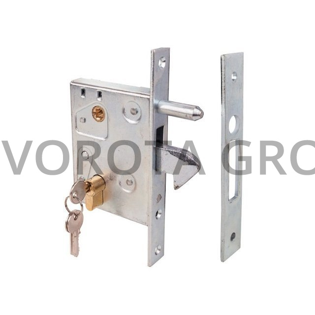 LOCK L - Замок-крюк с ключом для откатных ворот без автоматики с ответной частью